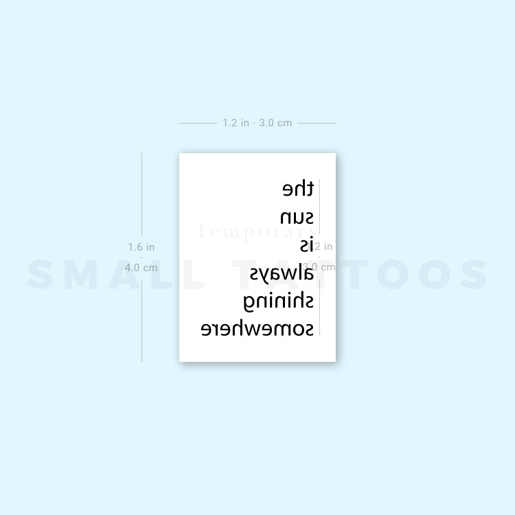 The Sun Is Always Shining Somewhere Temporary Tattoo (Set of 3)