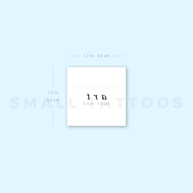 Small 'Art' Temporary Tattoo (Set of 3)