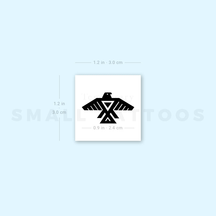 Anishinaabe Thunderbird Temporary Tattoo (Set of 3)