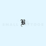Gothic Style Uppercase B Letter Temporary Tattoo (Set of 3)