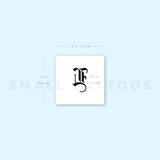 Gothic Style Uppercase L Letter Temporary Tattoo (Set of 3)