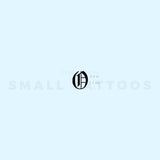 Gothic Style Uppercase O Letter Temporary Tattoo (Set of 3)