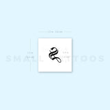 Gothic Style Uppercase S Letter Temporary Tattoo (Set of 3)