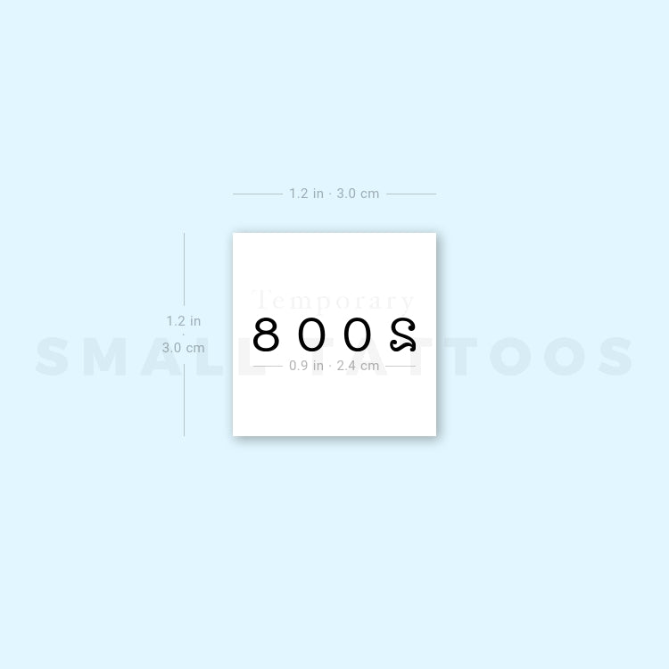2008 Birth Year Temporary Tattoo (Set of 3)