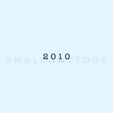 2010 Birth Year Temporary Tattoo (Set of 3)