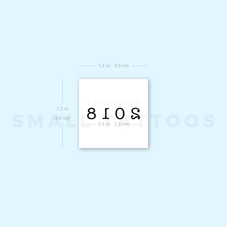 2018 Birth Year Temporary Tattoo (Set of 3)