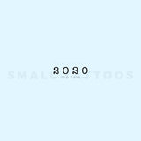 2020 Birth Year Temporary Tattoo (Set of 3)