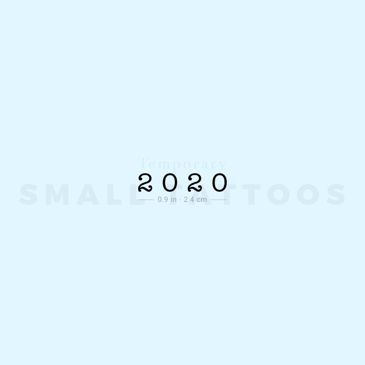 2020 Birth Year Temporary Tattoo (Set of 3)