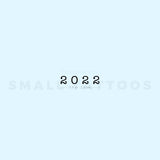 2022 Birth Year Temporary Tattoo (Set of 3)