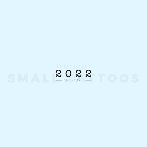 2022 Birth Year Temporary Tattoo (Set of 3)