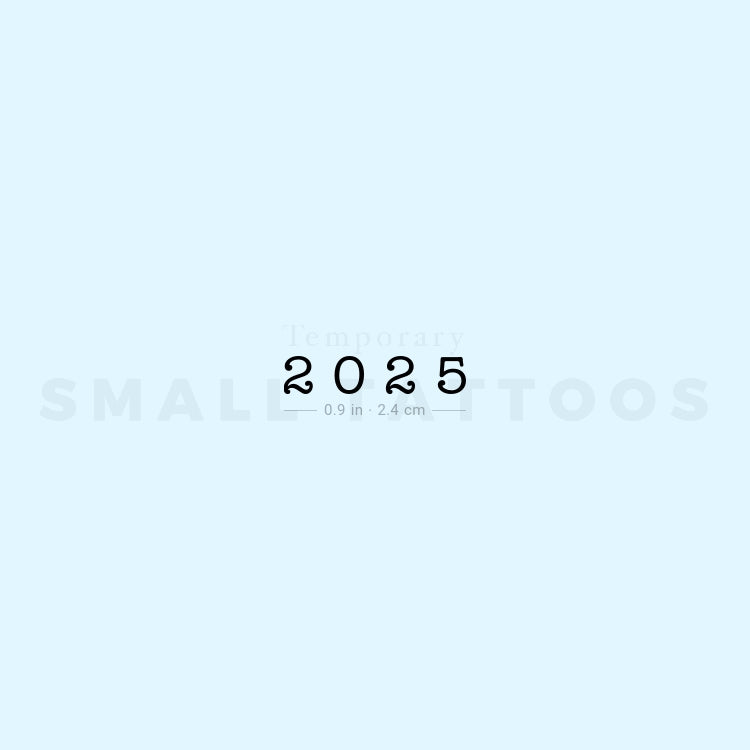 2025 Birth Year Temporary Tattoo (Set of 3)