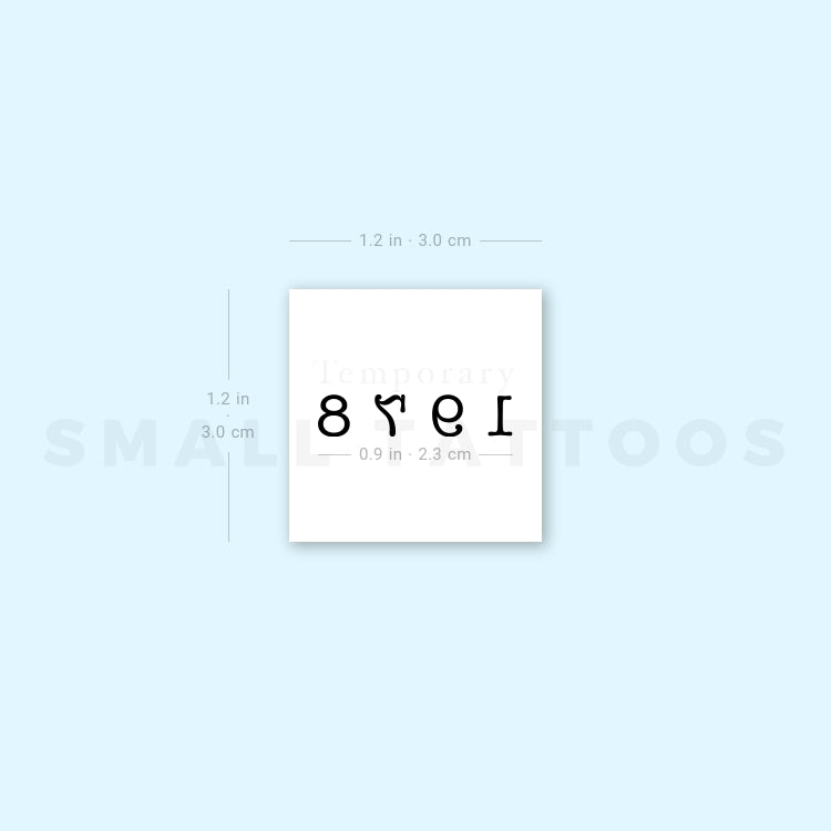 1978 Birth Year Temporary Tattoo (Set of 3)