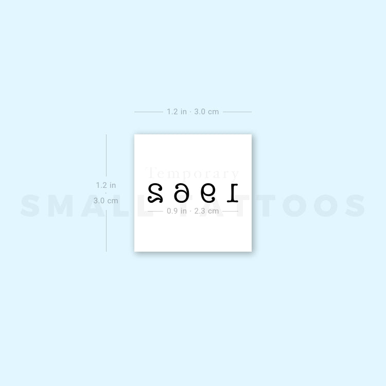 1962 Birth Year Temporary Tattoo (Set of 3)