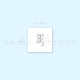 Old English R Letter Temporary Tattoo (Set of 3)