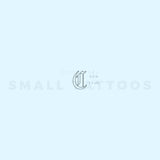 Old English C Letter Temporary Tattoo (Set of 3)
