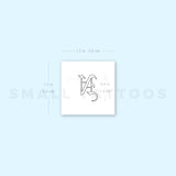 Old English N Letter Temporary Tattoo (Set of 3)