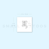 Old English H Letter Temporary Tattoo (Set of 3)