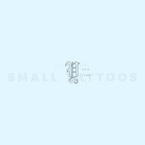 Old English Y Letter Temporary Tattoo (Set of 3)