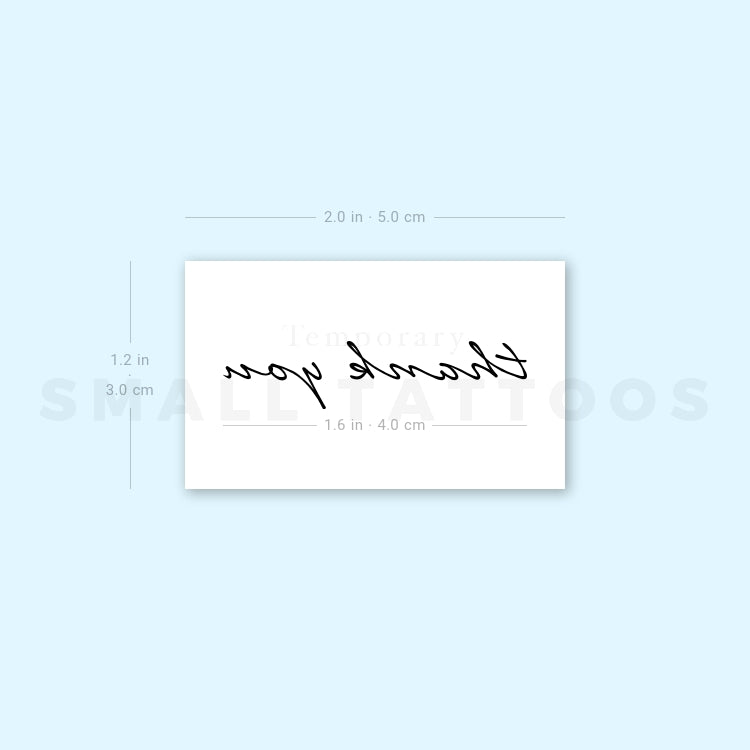 Thank You Temporary Tattoo (Set of 3)