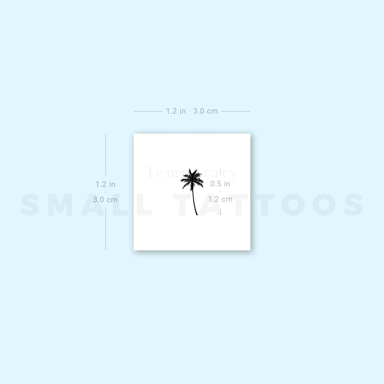 Little Palm Tree Temporary Tattoo (Set of 3)