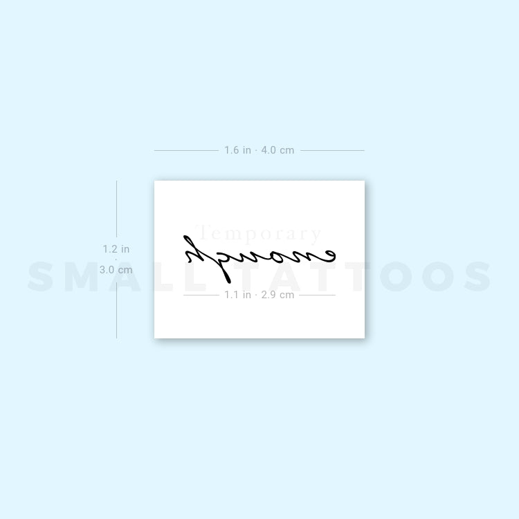 Tatuaje temporal pequeño «Enough» (juego de 3)