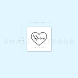 Self-Love Heart Outline Temporary Tattoo (Set of 3)