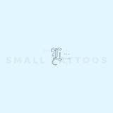 Old English L Letter Temporary Tattoo (Set of 3)