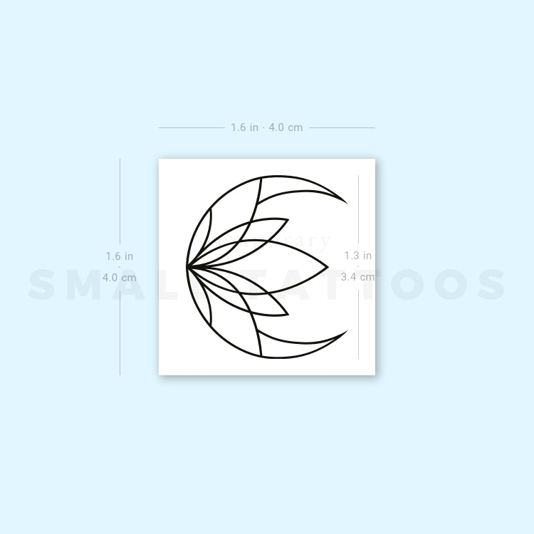 Lotus Moon Temporary Tattoo (Set of 3)