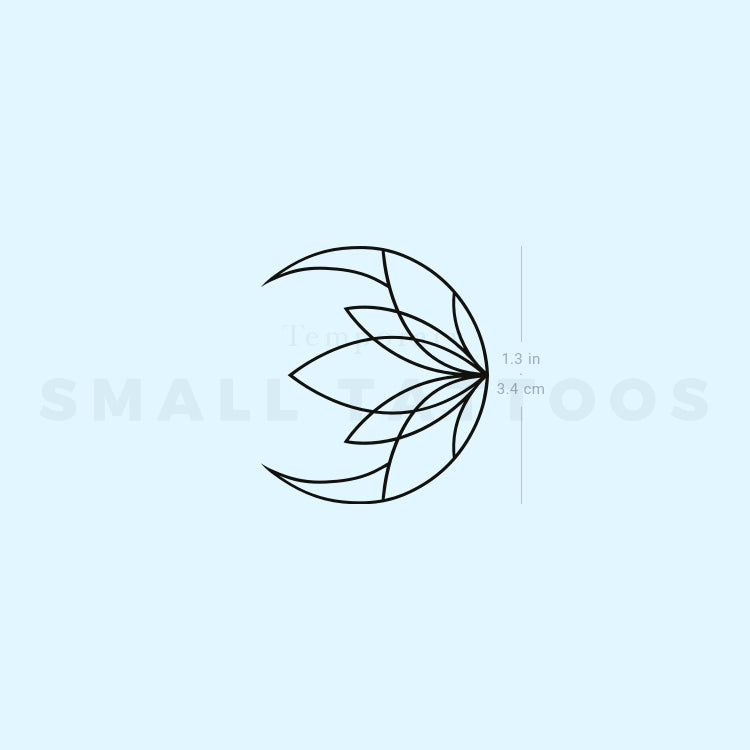 Lotus Moon Temporary Tattoo (Set of 3)
