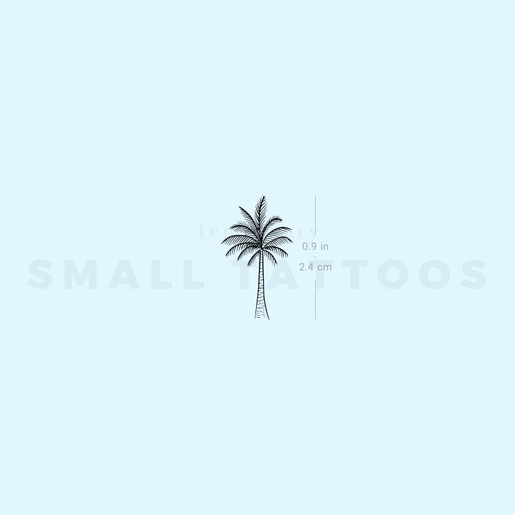 Fine Line Palm Tree Temporary Tattoo (Set of 3)