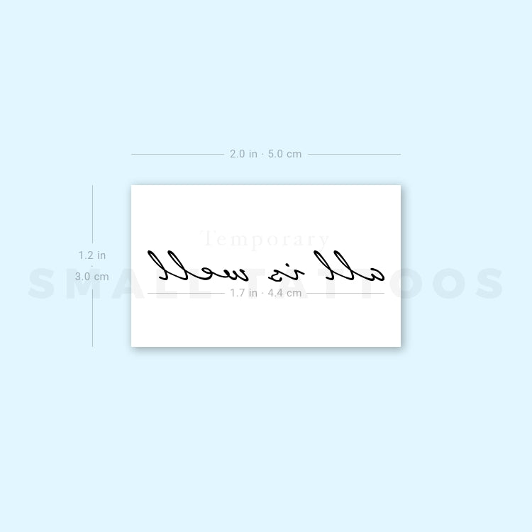 All Is Well Temporary Tattoo (Set of 3)