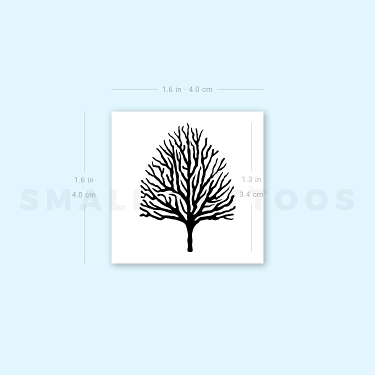 Leafless Tree Temporary Tattoo (Set of 3)