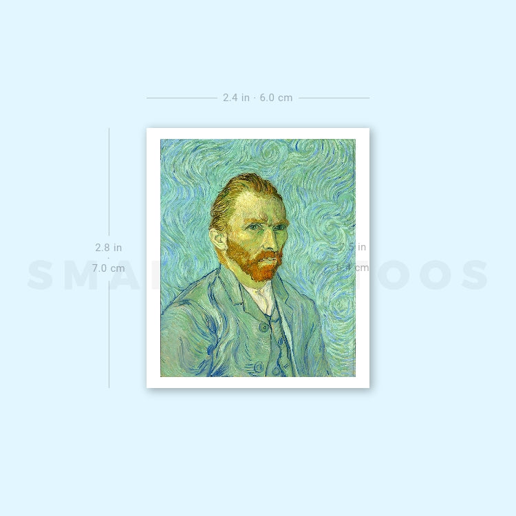 Tatuaje temporal de autorretrato de Van Gogh (juego de 3)