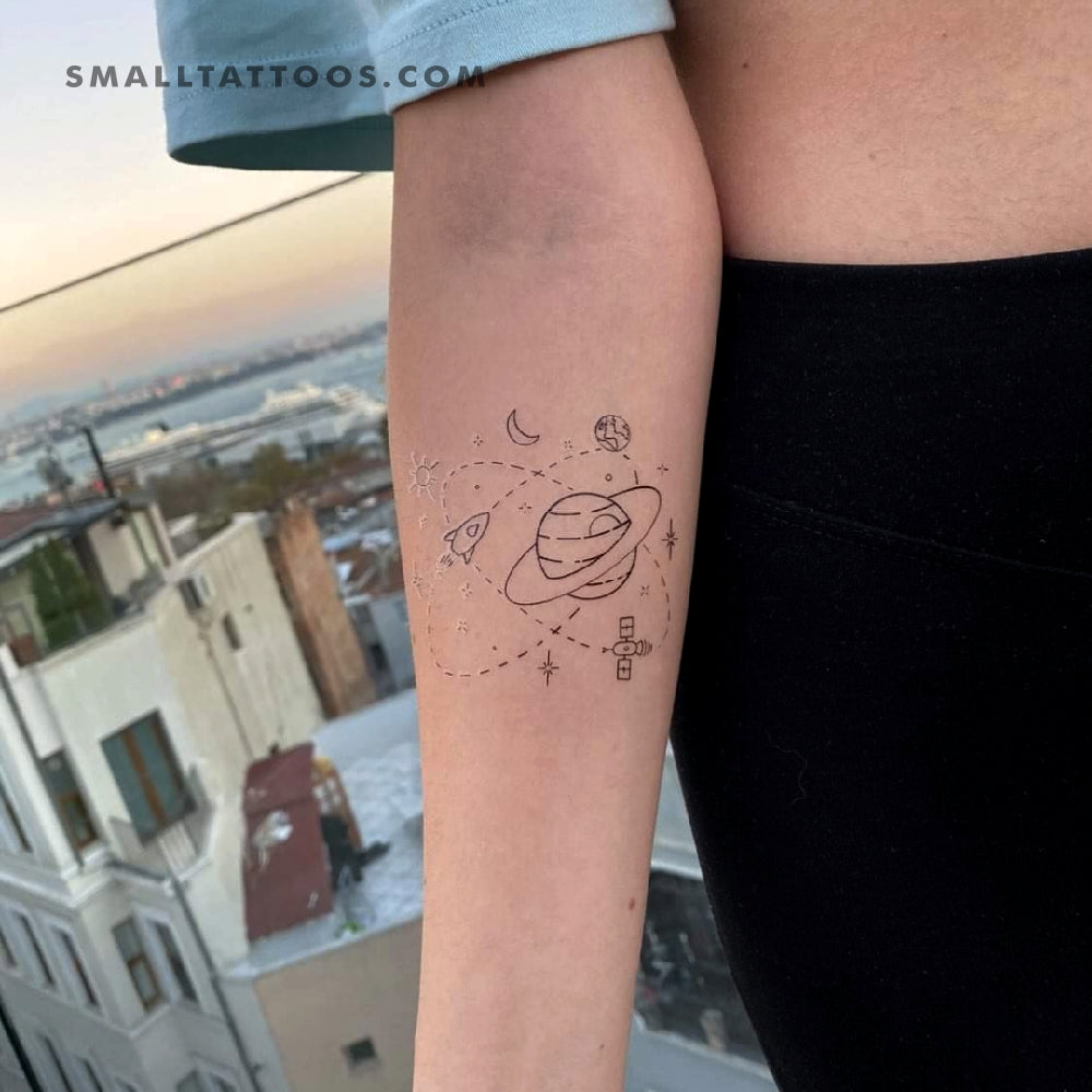 Tatuaje temporal de galaxia pequeña de Cagri Durmaz (juego de 3)