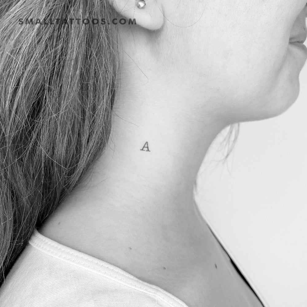 Tatuaje temporal de letra mayúscula de máquina de escribir (juego de 3)