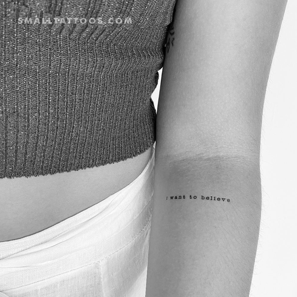 I Want To Believe Temporary Tattoo (Set of 3) – Small Tattoos