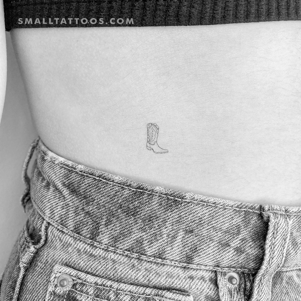 Small Cowboy Boot Temporary Tattoo - Set of 3