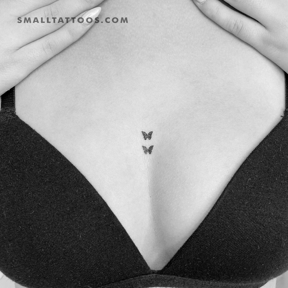 Tatuaje temporal de pareja de mariposas pequeñas (juego de 3)