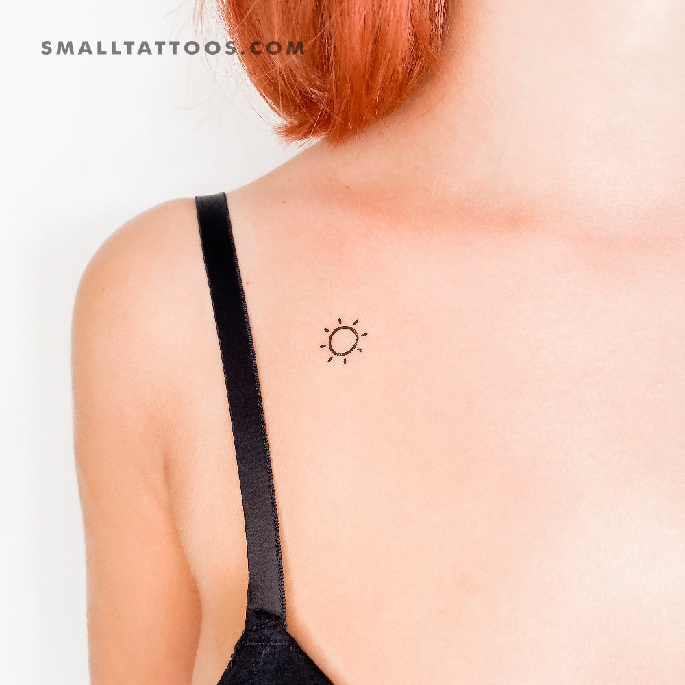 Tatuaje temporal de sol (juego de 3)