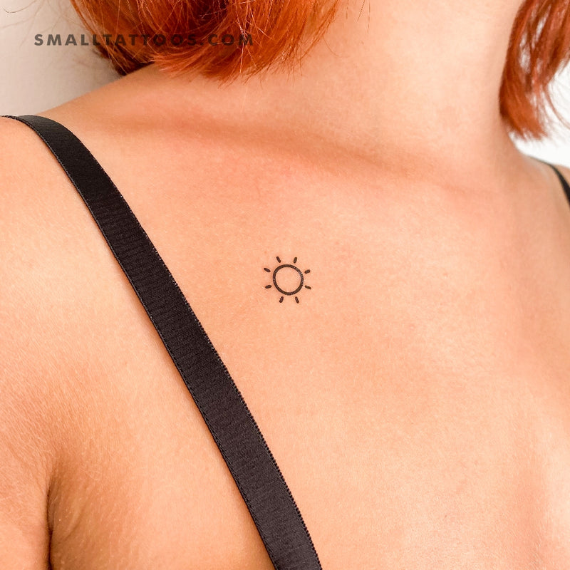 Minimalist Sun and Wave to the Left Temporary Tattoo - Set of 3 – Little  Tattoos