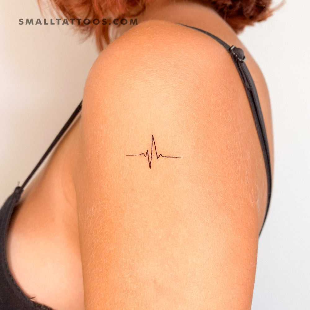 Tatuaje temporal de latido del corazón (juego de 3)