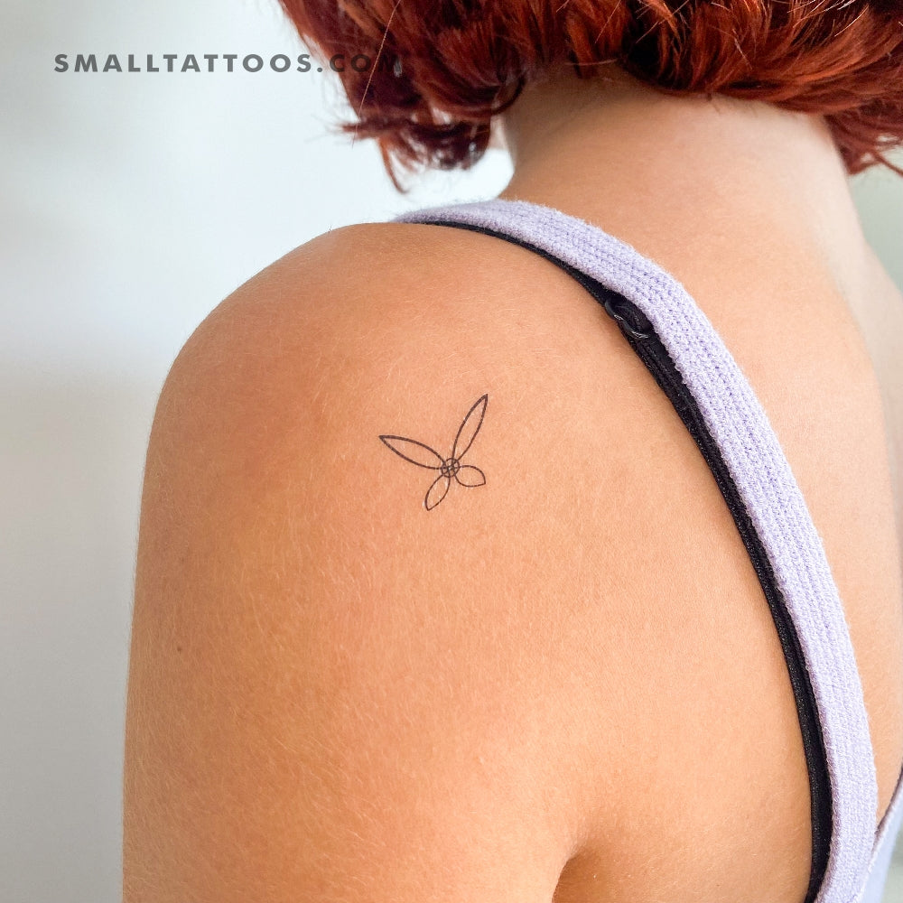 Tatuaje temporal de mariposa con nudo de bruja (juego de 3)