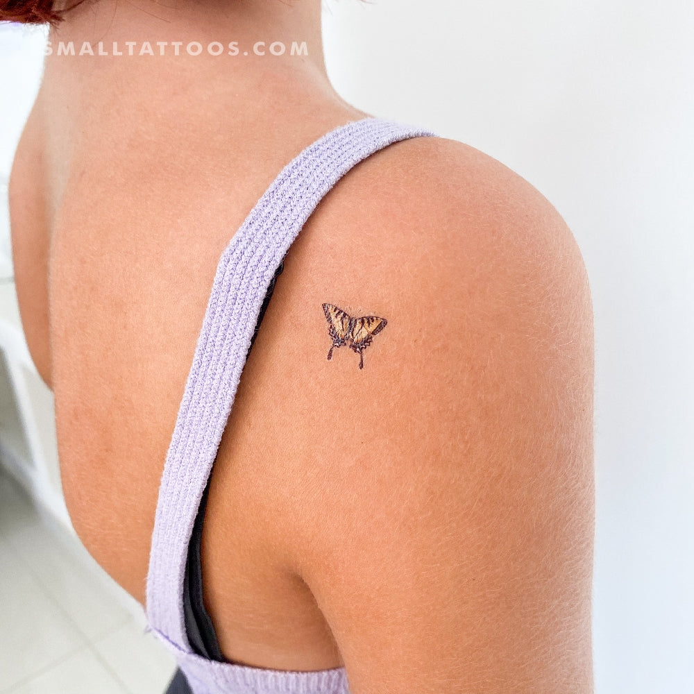 Tatuaje temporal de mariposa amarilla (juego de 3)