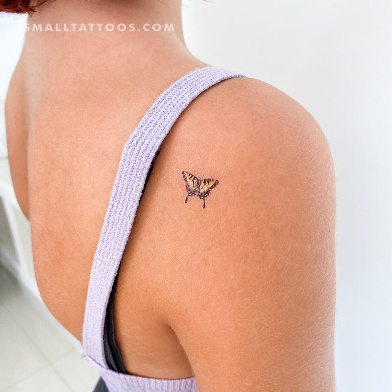 Yellow Butterfly Temporary Tattoo (Set of 3)