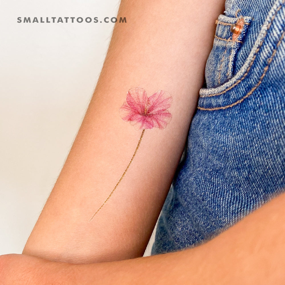 Tatuaje temporal de hibisco de Mini Lau (juego de 3)