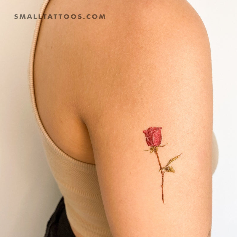 Garnet Rose Temporary Tattoo by Mini Lau (Set of 3)