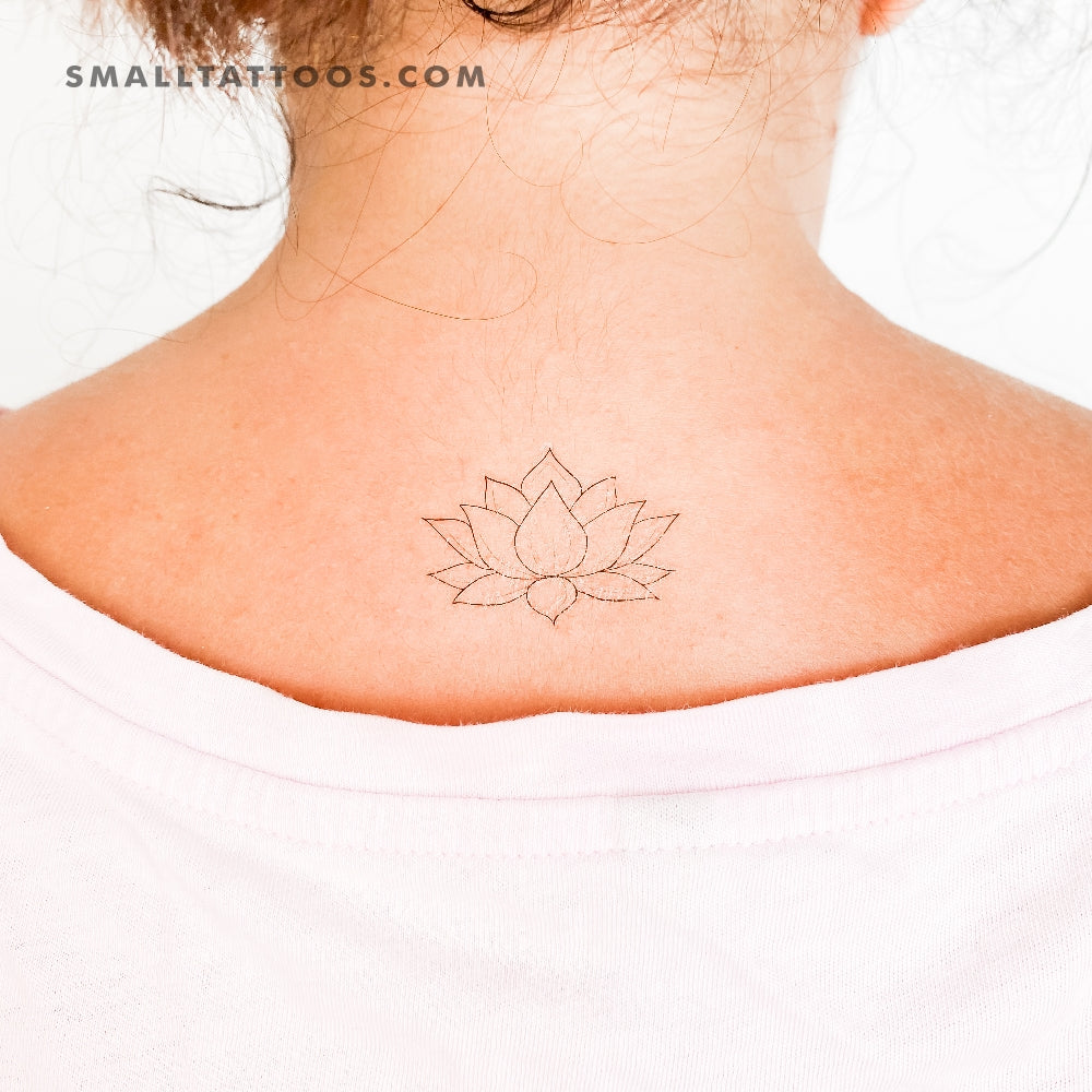 Ornamental Lotus Flower Temporary Tattoo (Set of 3)