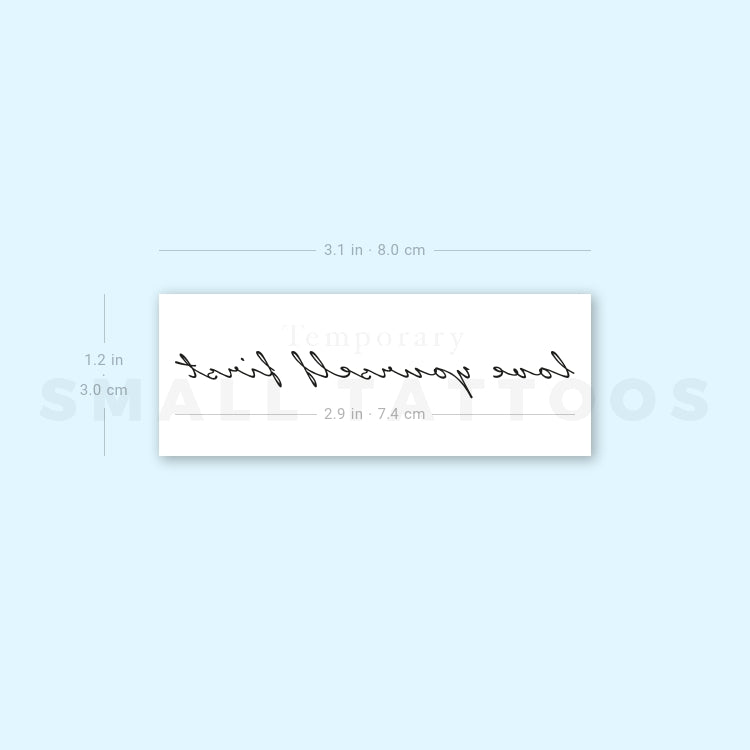 Love Yourself First Temporary Tattoo (Set of 3)