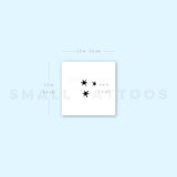 Small Three Stars Temporary Tattoo (Set of 3)