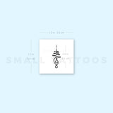 Small Unalome Temporary Tattoo (Set of 3)